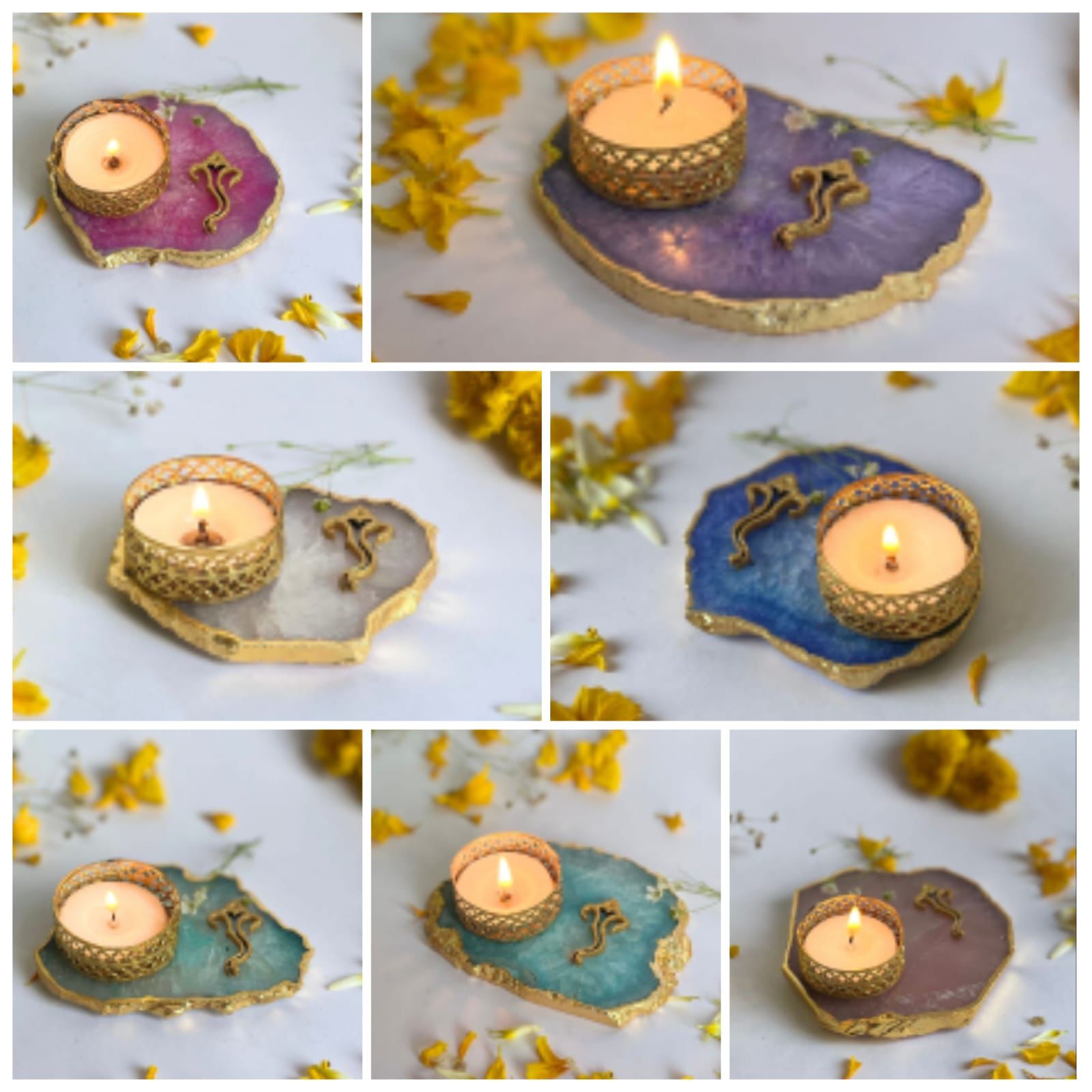 Stunning Agate Tealights - Image 6