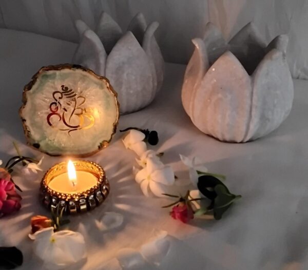 Agate Ganesha Tealight