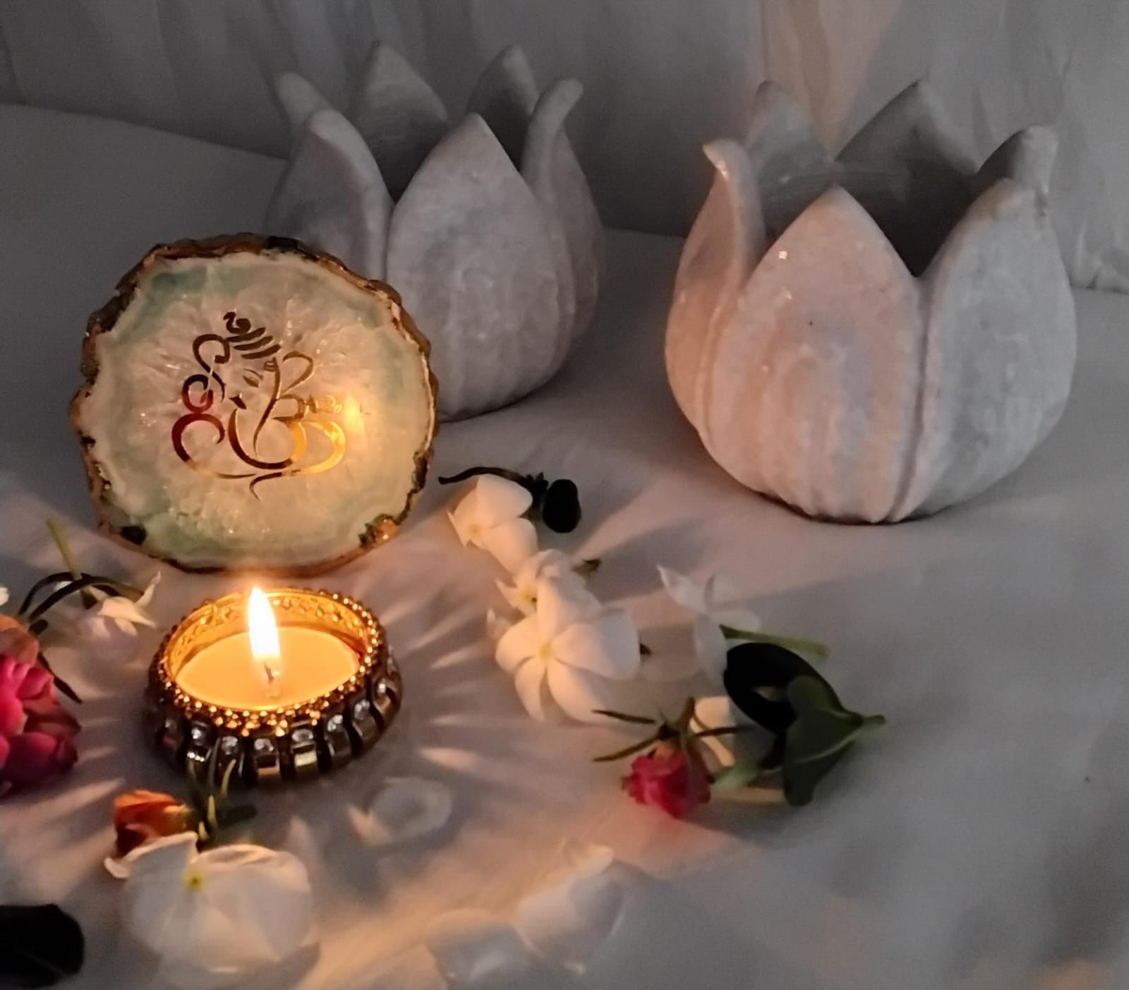 Agate Ganesha Tealight