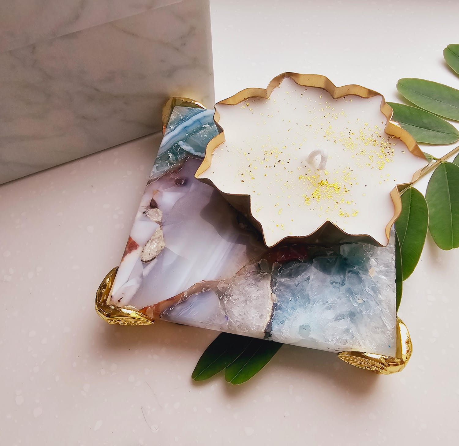 Semi Precious Agate Chowki - Image 3