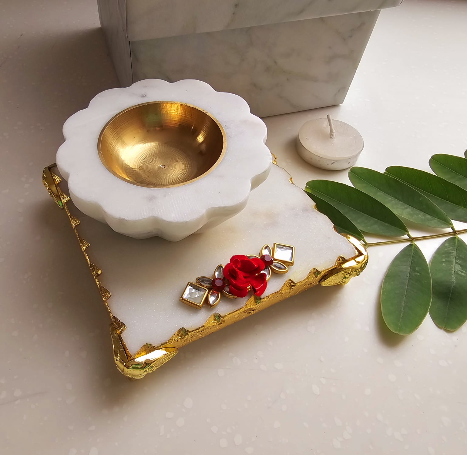 Exquisite Marble Chowki - Image 3