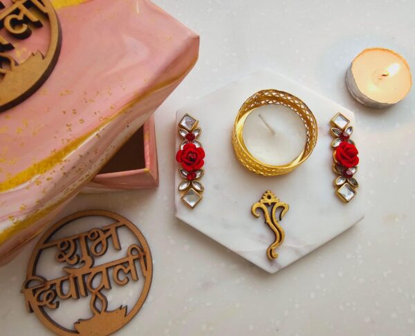 Hexagon Marble Tealights