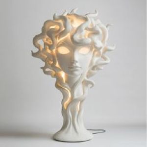 Ethereal Glow – Medusa Light Sculpture