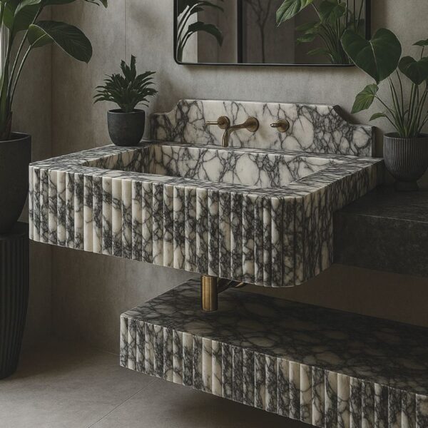 Noir Vein Fluted Basin