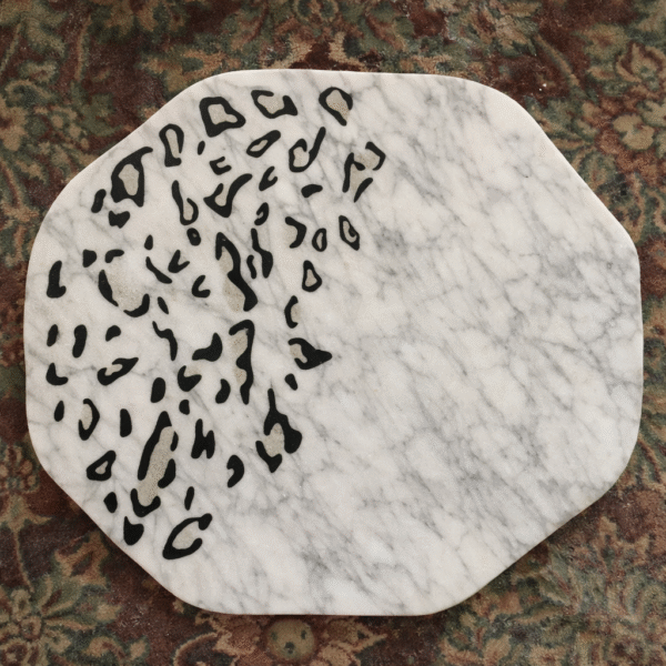 Arctic White Marble Inlay
