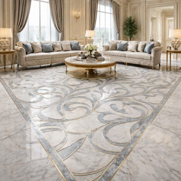 Celestia Marble Inlay Flooring