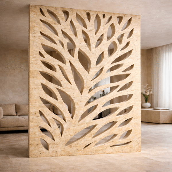 Verdant Flow Stone Jali Panel