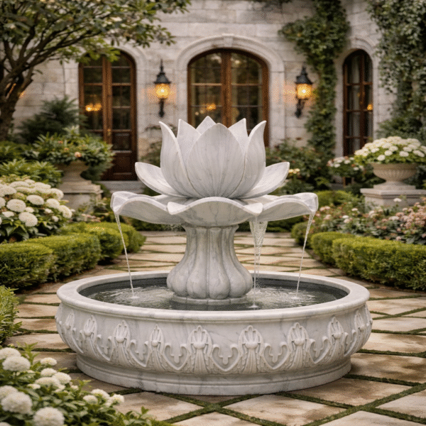 Celestia Lotus Marble Fountain