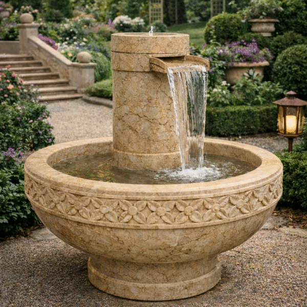Garden Elegance Marble Cascade Fountain