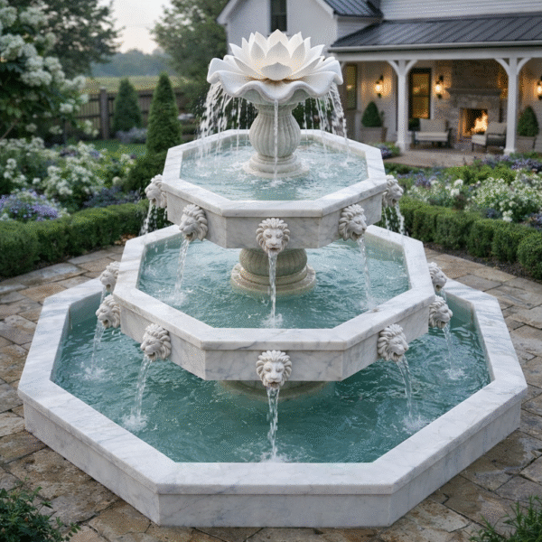 Lotus Crown Grand Marble Fountain