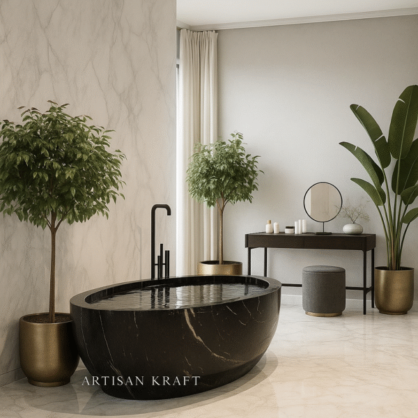 Noir Aura Marble Bathtub