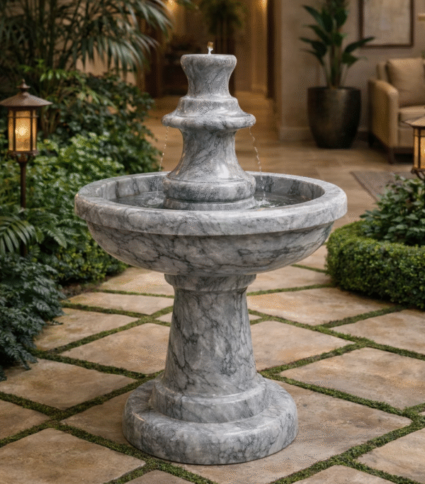Imperial Grey Marble Garden Fountain
