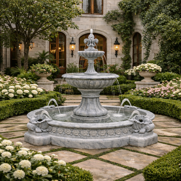 Classic Tiered Marble Garden Fountain