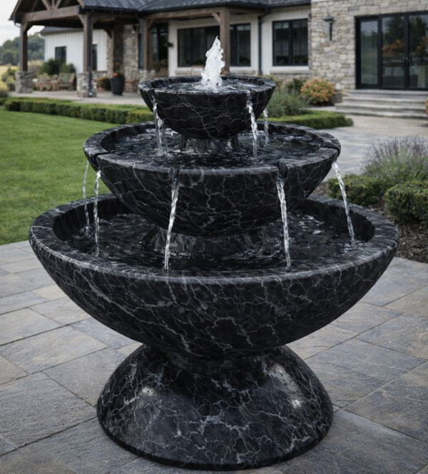 Midnight Cascade Marble Fountain