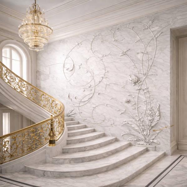 Royal Vine Marble Staircase Wall Panel