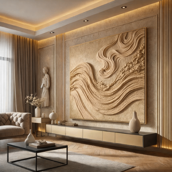 Sandstone Flow Wave Wall Art Panel